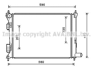 AVA QUALITY COOLING Радиатор, охлаждение двигателя HY2277